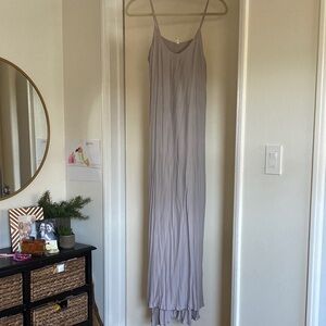 Elegant Gray Maxi Dress